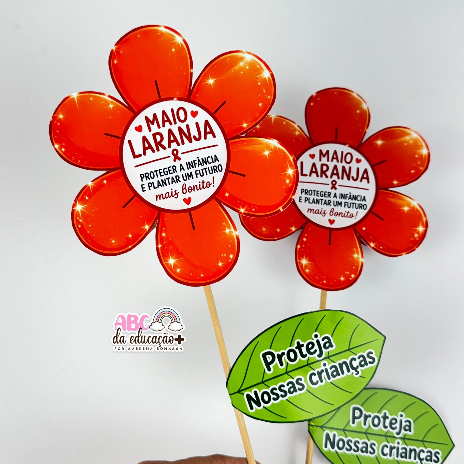 Flor lembrancinha Maio Laranja