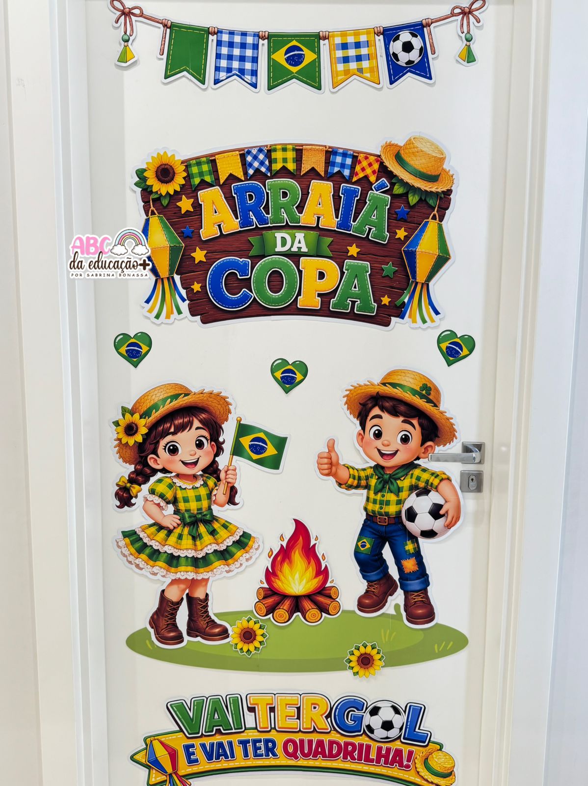 Painel de Porta Copa Junina – Arraiá do Hexa